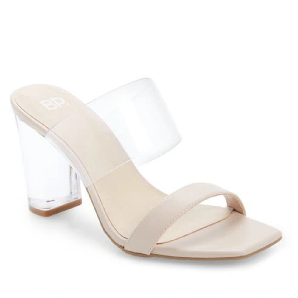 BP Naomi Clear Block Heel Sandal